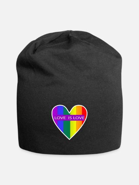 Gay Pride Gift - Jersey Beanie - black
