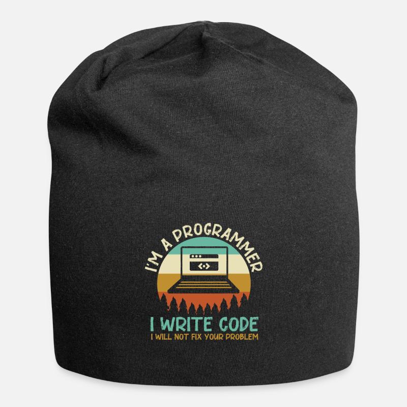 Programmer Code Coding - Jersey Beanie - black