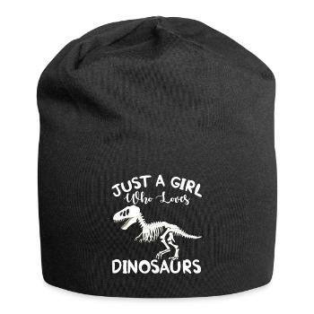 Dinosaure T-Rex Girl aime Tyrannosaurus - Bonnet en jersey - noir - Devant
