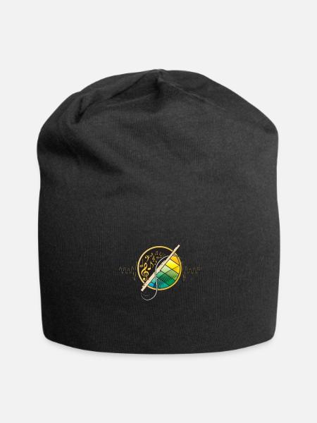 Querflöte - Jersey-Beanie - Schwarz