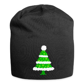 Tannenbaum Weihnachten - Jersey-Beanie - Schwarz - Vorne