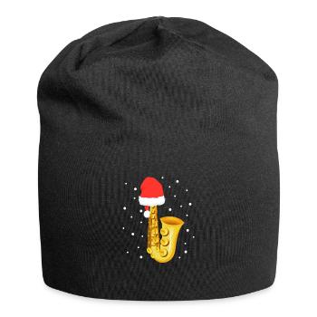 Saxophone de Noël - Bonnet en jersey - noir - Devant