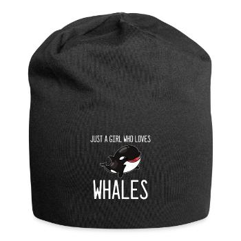Orcas Schwertwale - Jersey-Beanie - Schwarz - Vorne