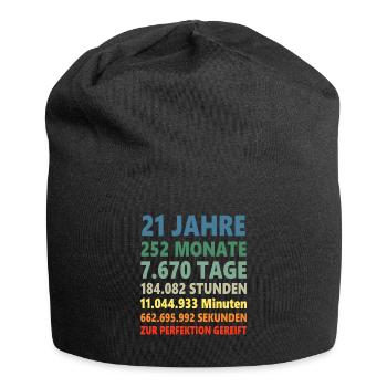 21ter 21 Jahre 21. Geburtstag Geschenk - Jersey-Beanie - Schwarz - Vorne
