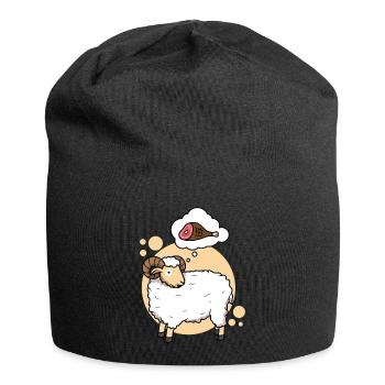 Fleisch fressendes Schaf - Jersey-Beanie - Schwarz - Vorne