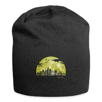 MILAN Moon Light Nuit Etoiles Skyline - Bonnet en jersey - noir - Devant