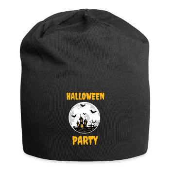 Halloween Party Schloss Fledermaus Mond - Jersey-Beanie - Schwarz - Vorne