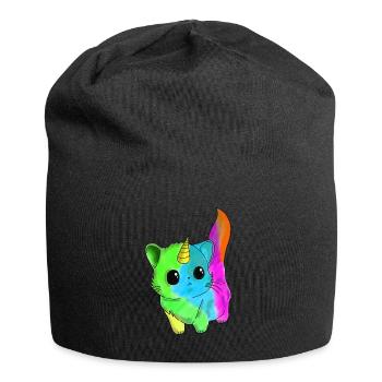 Caticorn cute cat unicorn - Jersey Beanie - black - Front