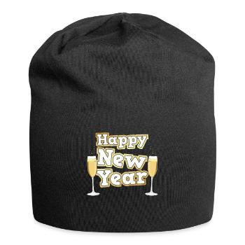 Bonne fête de fin d'année - Bonnet en jersey - noir - Devant