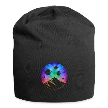 Planète colorée extra-atmosphérique Voie lactée - Bonnet en jersey - noir - Devant