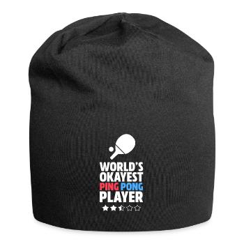Ping pong table tennis ping pong gift - Jersey Beanie - black - Front