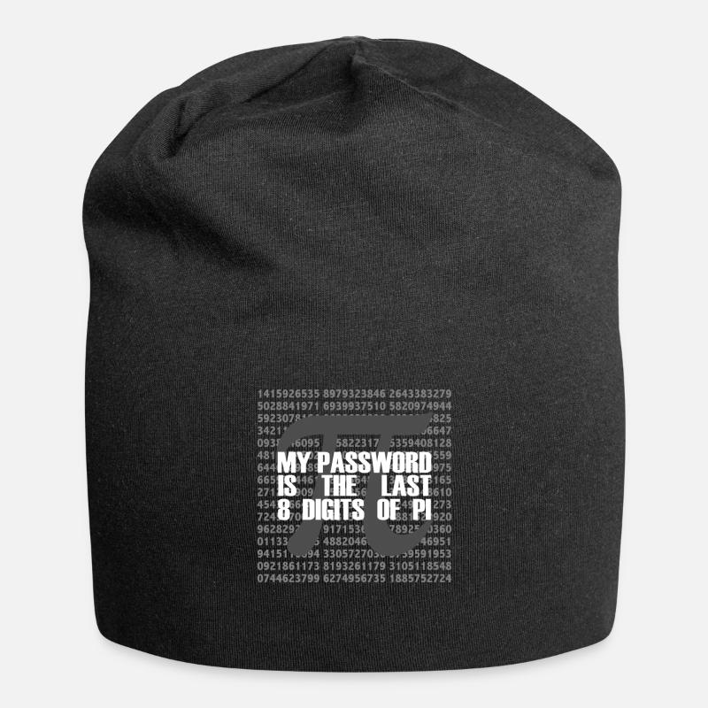 My Password is Pi Lustiger Mathe Spruch - Jersey-Beanie - Schwarz