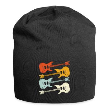 Instrument de musique guitare - Bonnet en jersey - noir - Devant