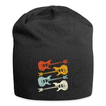 Gitarre - Jersey-Beanie - Schwarz - Vorne
