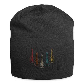 Instrument de musique guitare - Bonnet en jersey - charbon - Devant