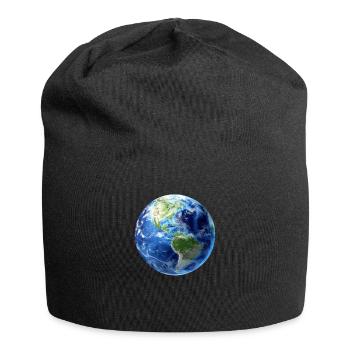 Planète terre - Bonnet en jersey - noir - Devant