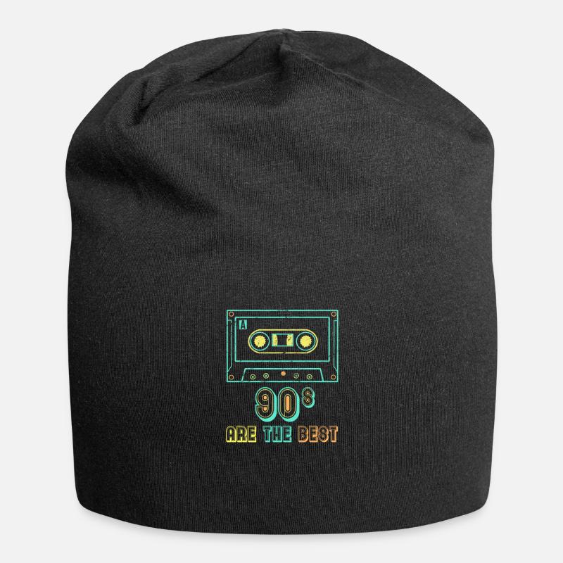 Retro Kassette 90s Party - Jersey-Beanie - Schwarz