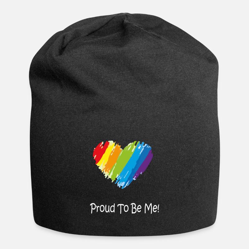 Gay Pride Gift - Jersey Beanie - black