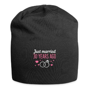 30th wedding anniversary - Jersey Beanie - black - Front
