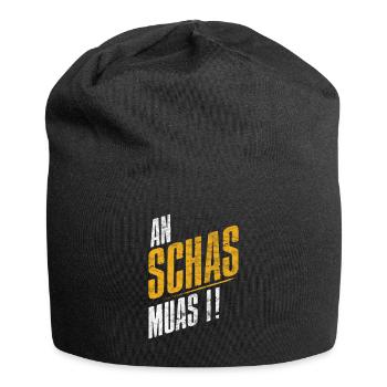 An Schas muas I! - Jersey-Beanie - Schwarz - Vorne