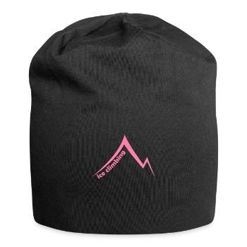 Eispickel Eisklettern Eiskletterer Eiswand Berg - Jersey-Beanie - Schwarz - Vorne