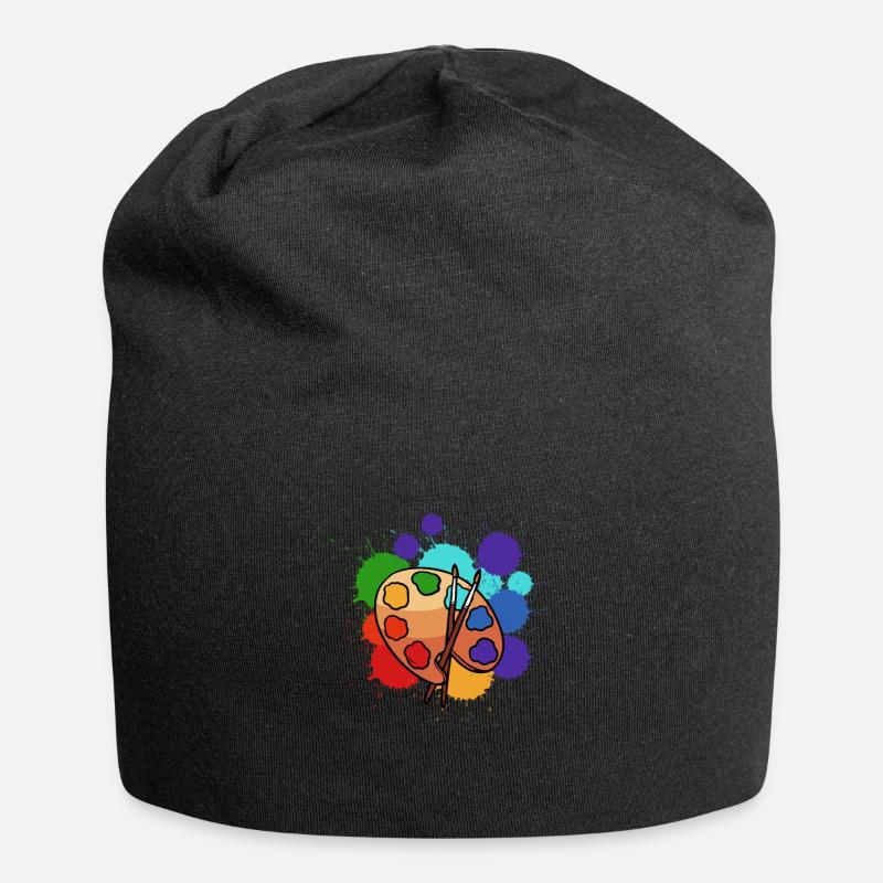 La palette de l'artiste-peintre - Bonnet en jersey - noir