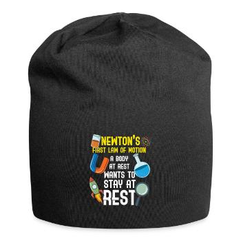 Physics - First Newtonian law - Jersey Beanie - black - Front