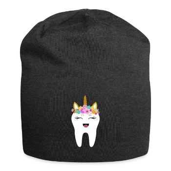 Dent Licorne Mignonne - Bonnet en jersey - charbon - Devant