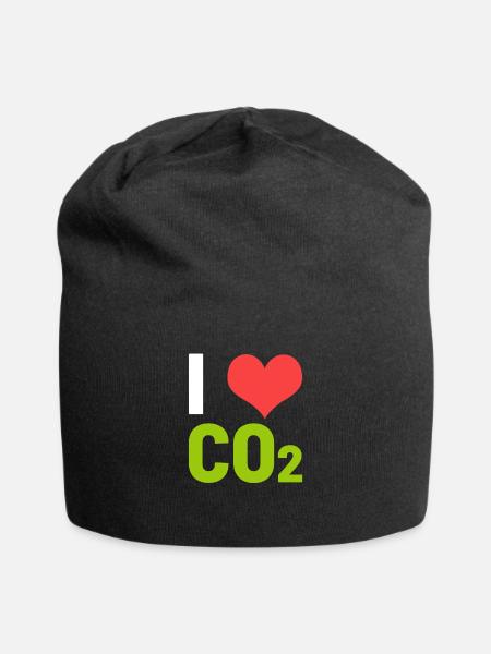 CO2 Kohlendioxid - Jersey-Beanie - Schwarz