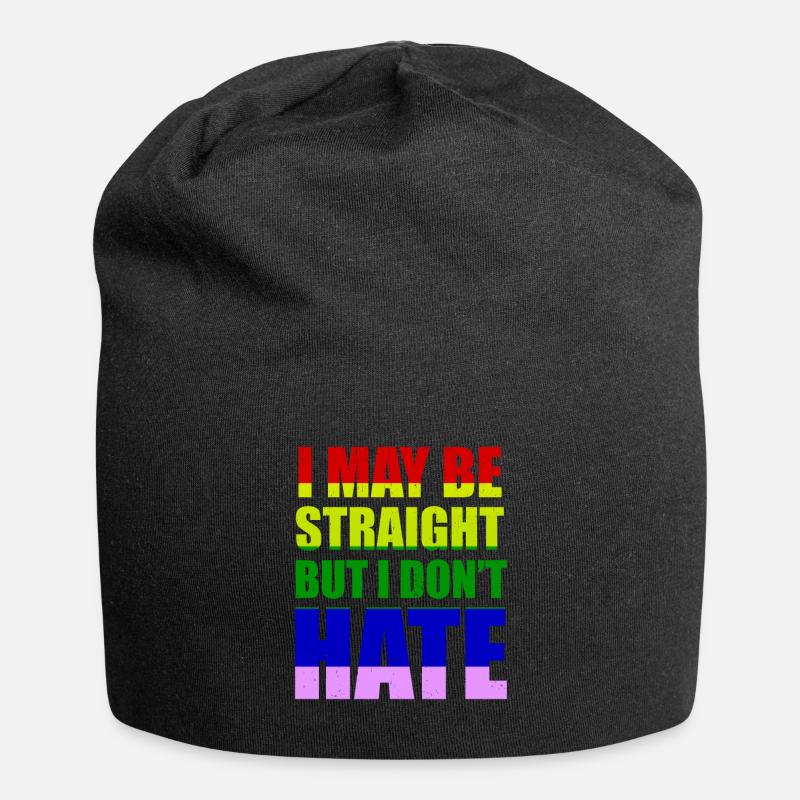 Gay Pride Gift - Jersey Beanie - black