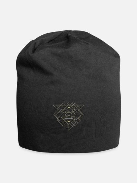 Tour d'échecs Art Déco - Bonnet en jersey - noir