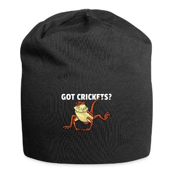 Bearded Dragon Beard Dragon Lizard Reptile - Jersey Beanie - black - Front