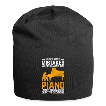 Klavier Fehler - Jersey-Beanie - Schwarz - Vorne
