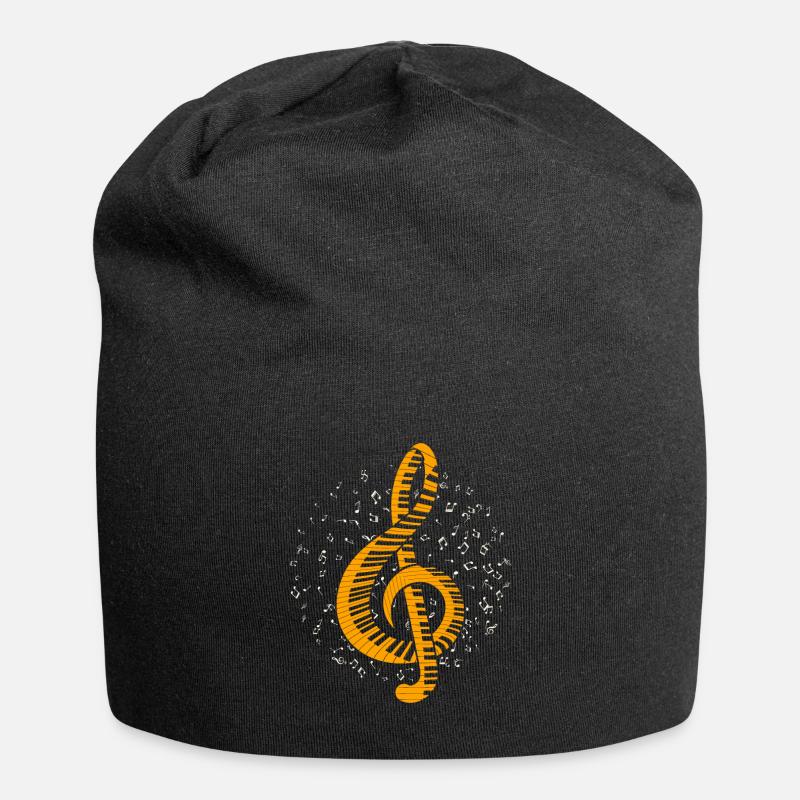 piano - Bonnet en jersey - noir