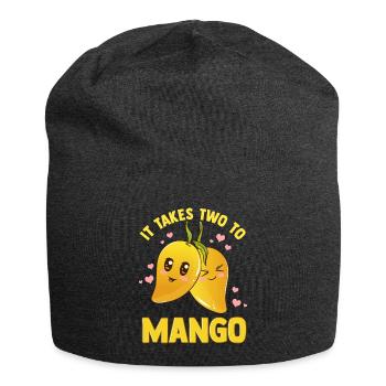 Mango Funny Fruit Tango Pun braucht zwei - Jersey-Beanie - Anthrazit - Vorne