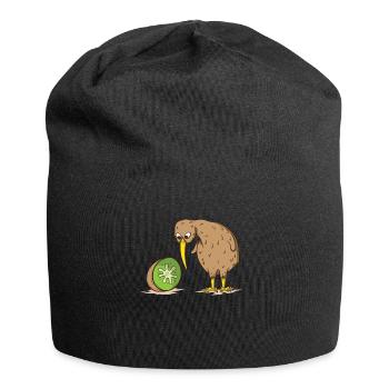 Kiwi Neuseeland flugunfähig Vogel Kiwifrucht - Jersey-Beanie - Schwarz - Vorne
