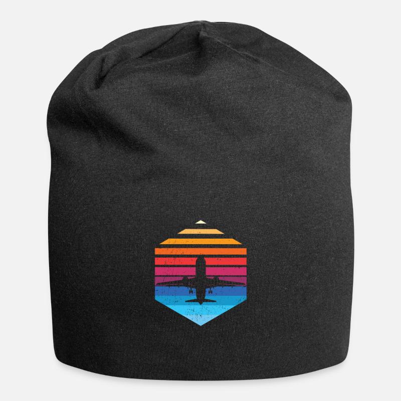 avion - Bonnet en jersey - noir