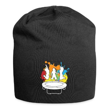Trampolin Jump Jumping Jumpstyle Sport - Jersey-Beanie - Schwarz - Vorne