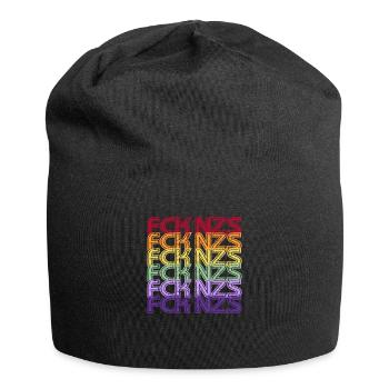 FCK NZS - Le monde est coloré! - contre la droite - Bonnet en jersey - noir - Devant