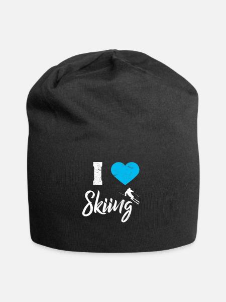Ski Ski Ski Ski Ski Ski Berg - Bonnet en jersey - noir