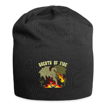 Drache - Jersey-Beanie - Schwarz - Vorne