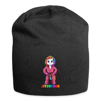 Sueßes Einhorn - BJJ Jiu-Jitsu, Grappling und MMA - Jersey-Beanie - Schwarz - Vorne