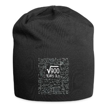 Square Root of 900 - 30th Birthday Geek Design - Jersey Beanie - black - Front