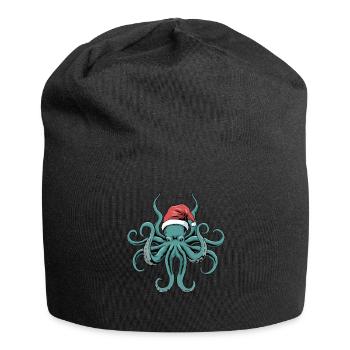 Octopus Christmas Funny gift - Bonnet en jersey - noir - Devant