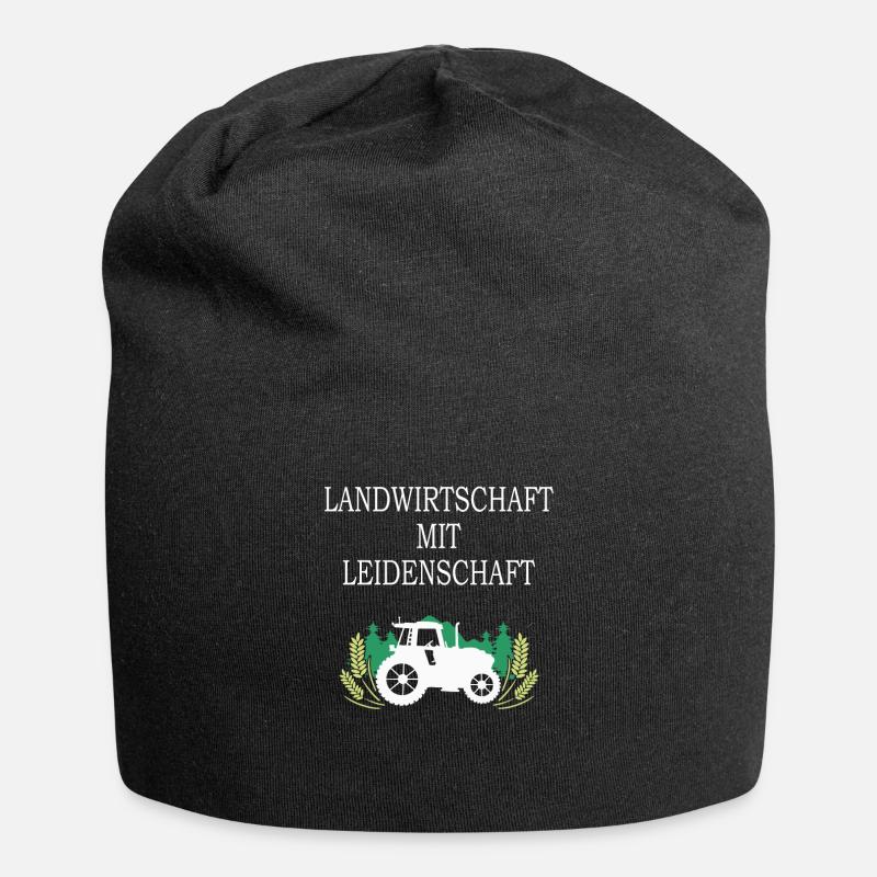 Landwirtschaft mit Leidenschaft - Jersey-Beanie - Schwarz