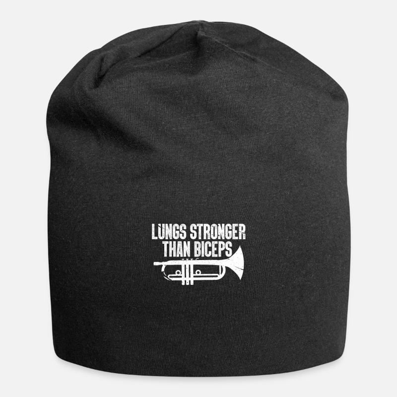 Trompete - Jersey-Beanie - Schwarz