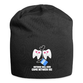 Zähne - Jersey-Beanie - Schwarz - Vorne
