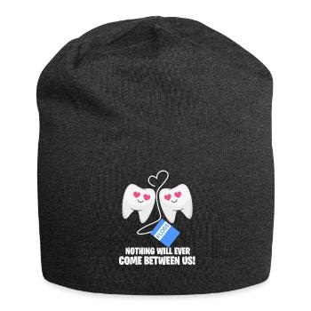 Zähne - Jersey-Beanie - Anthrazit - Vorne