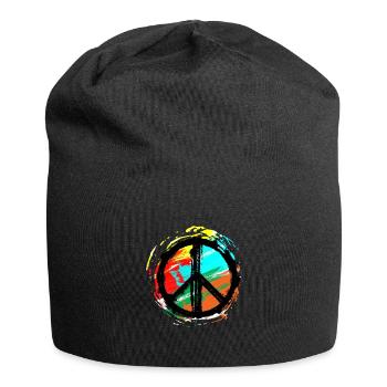 Peace - Colors - Jersey Beanie - black - Front
