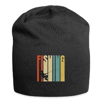 Fischen - Jersey-Beanie - Schwarz - Vorne